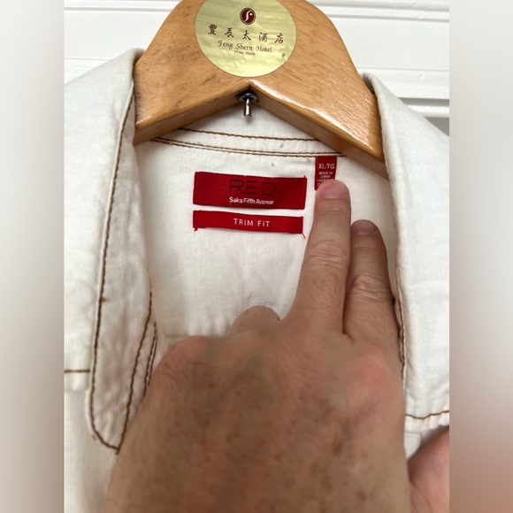 Saks Fifth Ave cotton button down shirt - Picture 2 of 3